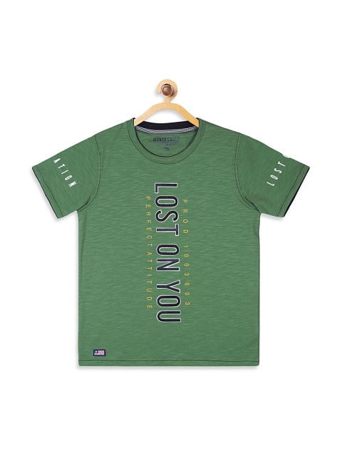 

Monte Carlo Boys Green Printed Round Neck T-shirt