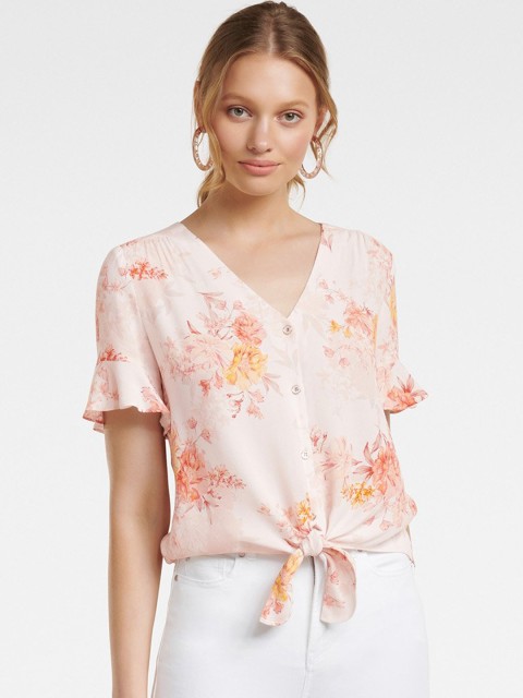 

Forever New Women Pink Printed Top
