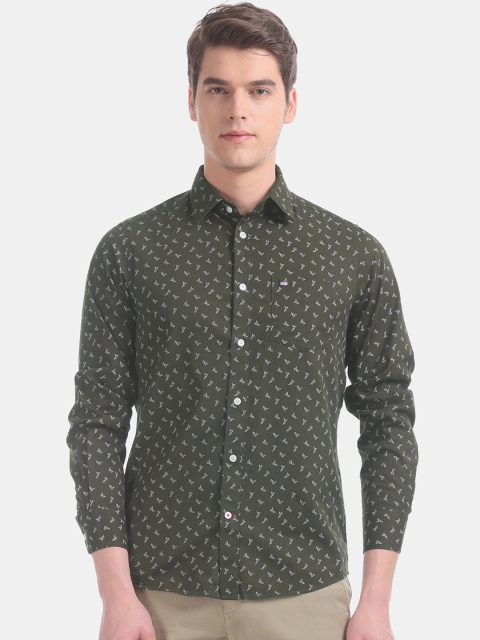 

Arrow Sport Men Green Slim Fit Printed Casual Shirt