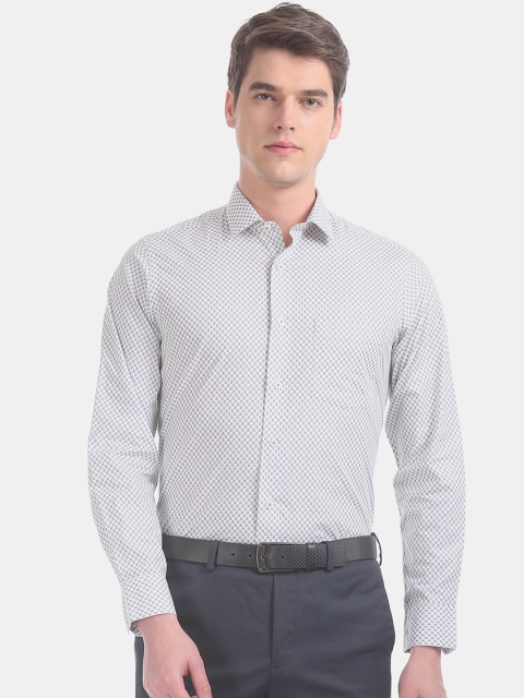 

Arrow Men White Regular Fit Printed Formal Shirt