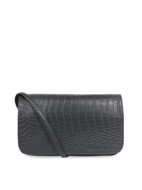 

Toteteca Black Croc Skin Textured Sling Bag