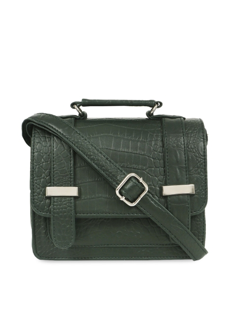 

Toteteca Women Green Textured Satchel Bag