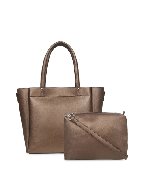

Toteteca Bronze-Coloured Solid Shoulder Bag