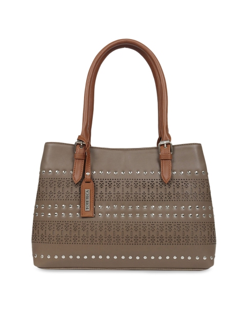 

Toteteca Beige Solid Handheld Bag