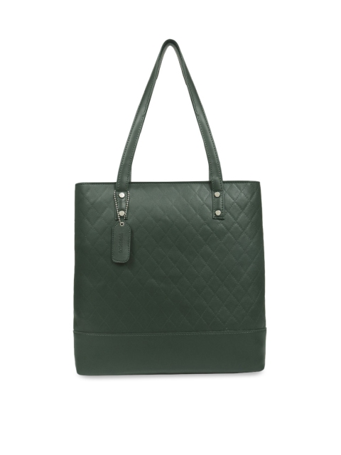 

Toteteca Women Green Solid Quilted Shoulder Bag