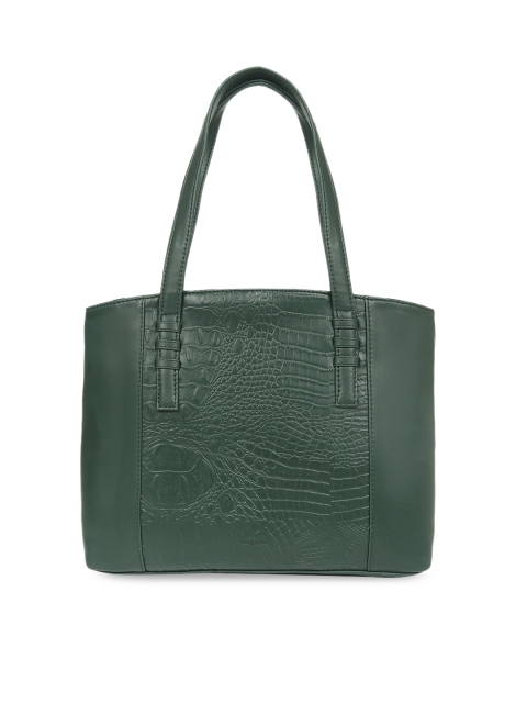 

Toteteca Women Green Croco-Skin Textured Shoulder Bag