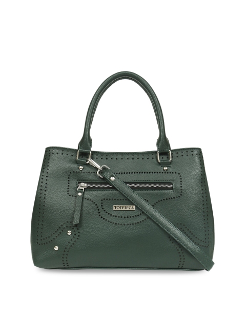 

Toteteca Women Green Textured Handheld Bag