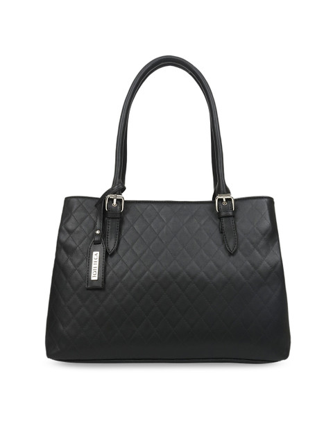 

Toteteca Women Black Quilted Handheld Bag