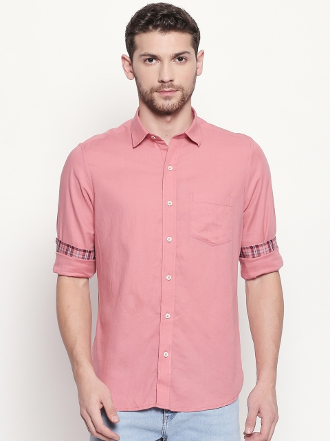 

EVOQ Men Pink Comfort Regular Fit Solid Casual Shirt