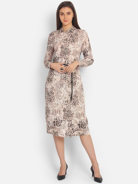 

COVER STORY Women Animal Printed Shirt Dress, Beige