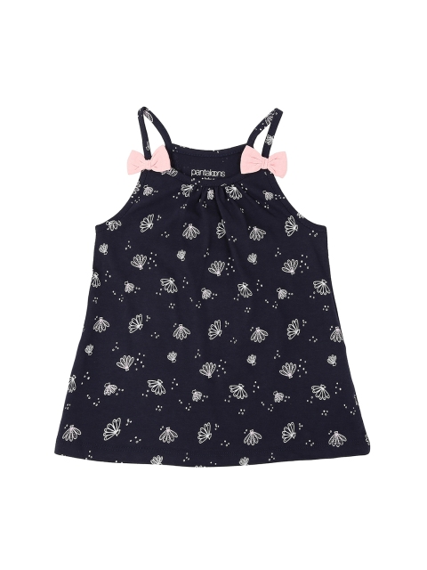 

Pantaloons Baby Girls Navy Blue Printed A-Line Dress