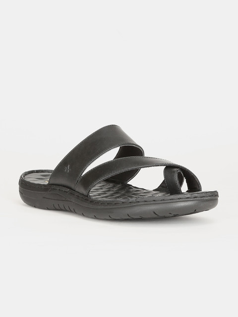 

Arrow Men Black Solid Leather Comfort Sandals