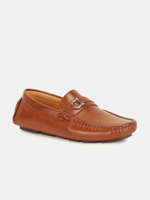 

U.S. Polo Assn. Men Tan Brown Leather Loafers