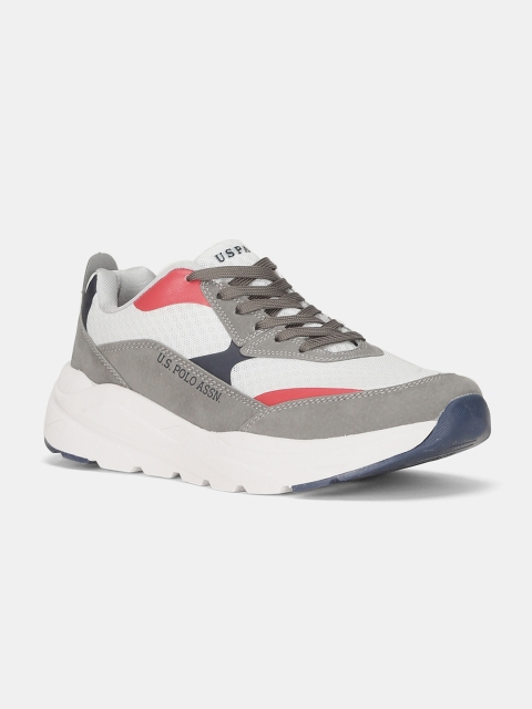 

U.S. Polo Assn. Men Off-White Leather Sneakers