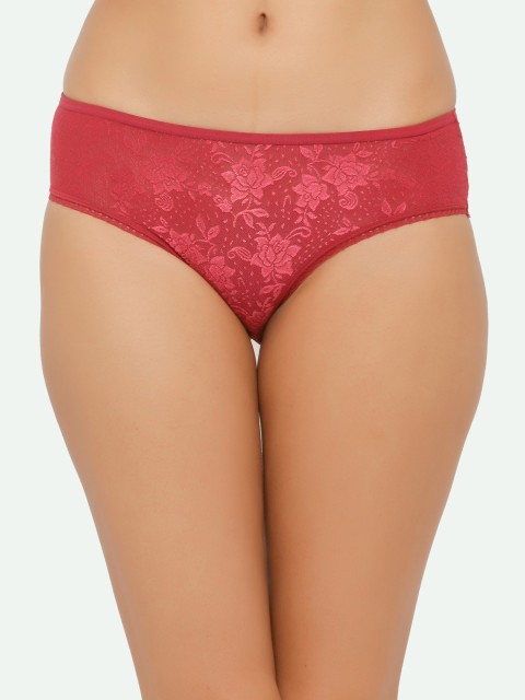 

Chipbeys Women Maroon Solid Bridal Lace Bikini Briefs N3546c286