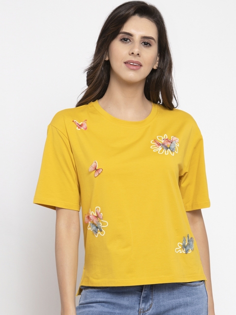 

Global Republic Women Yellow Printed Top