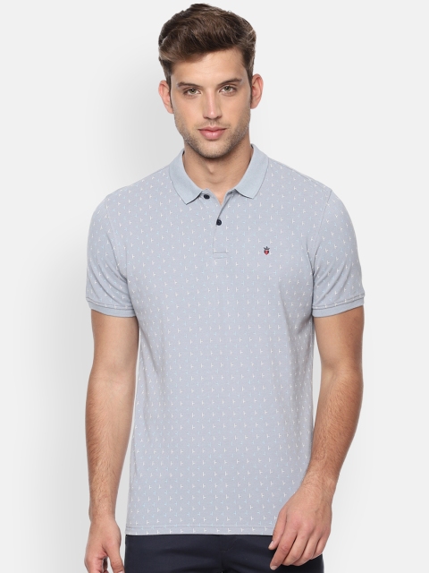 

Louis Philippe Sport Men Grey Printed Polo Collar T-shirt