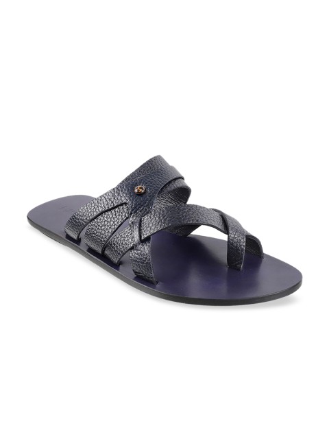 

Mochi Men Navy Blue Leather Comfort Sandals