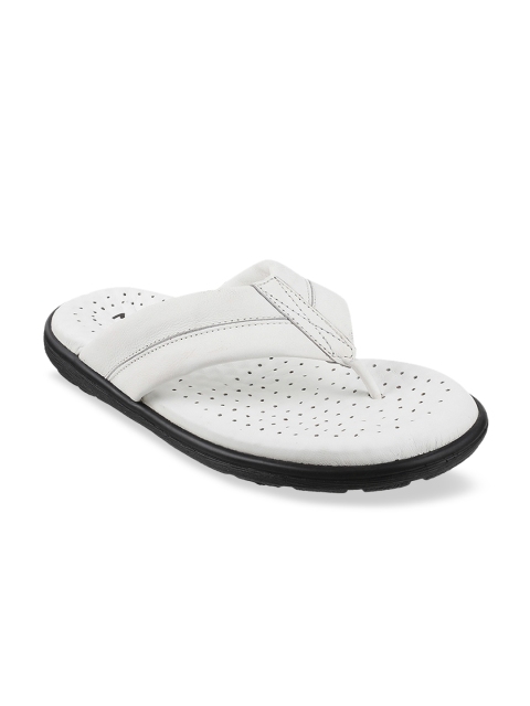 

Mochi Men White Leather Comfort Sandals