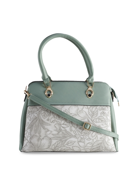 

LEGAL BRIBE Sea Green & White Printed Handbag