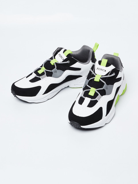 

Forca Men Black & White Colourblocked Sneakers