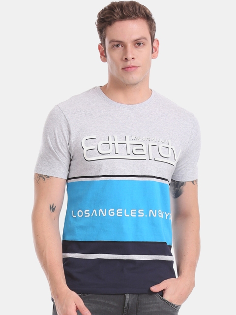 

Ed Hardy Men Grey Printed Round Neck T-shirt
