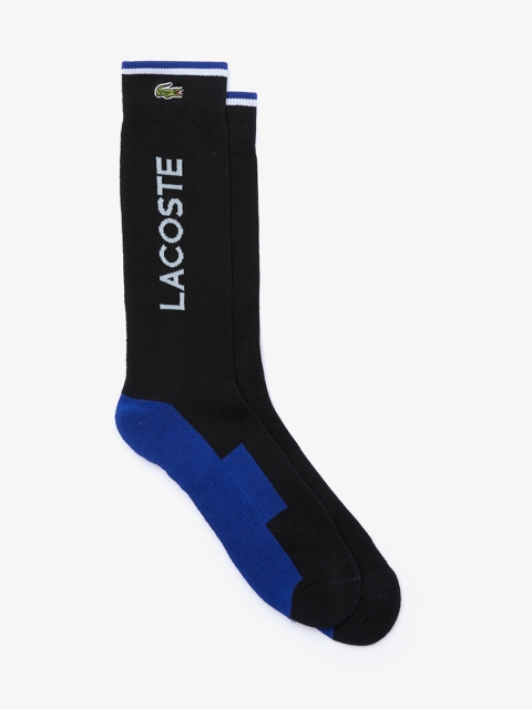 

Lacoste Men Black & Blue Colourblocked Sport Tennis Calf-Length Socks