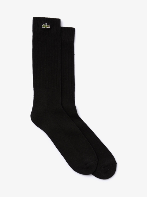 

Lacoste Men Black Patterned Sport Stretch Tennis Calf-Length Socks