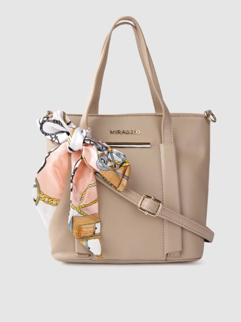 

MIRAGGIO Dusty Pink Solid Shoulder Bag with Scarf