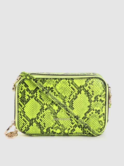 

Miraggio Women Green & Black Snakeskin Textured Waist Pouch