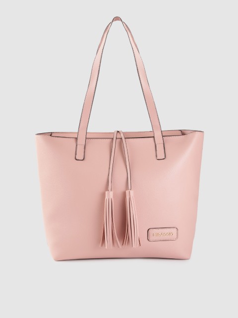 

MIRAGGIO Pink Solid Tasselled Shoulder Bag