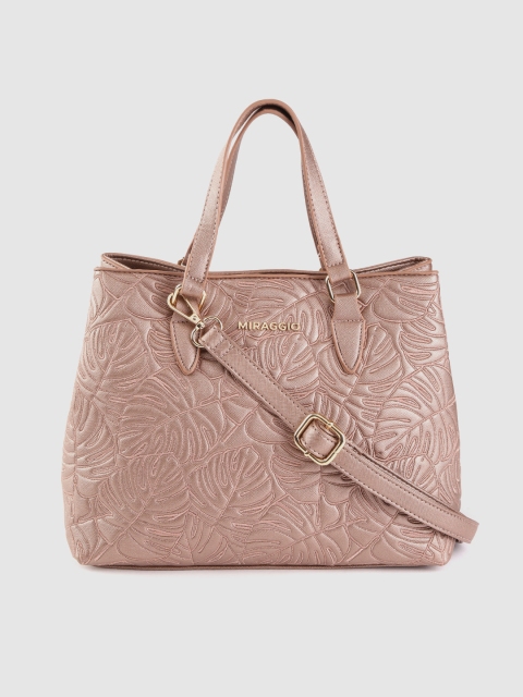 

MIRAGGIO Rose Gold-Toned Textured Handheld Bag