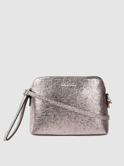 

MIRAGGIO Women Silver-Toned Solid Sling Bag