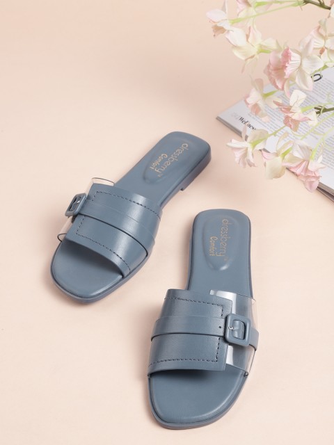 

DressBerry Women Blue Embellished Open Toe Flats