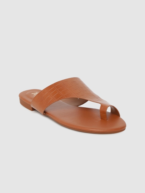 

Roadster Women Camel Brown Textured One Toe Flats