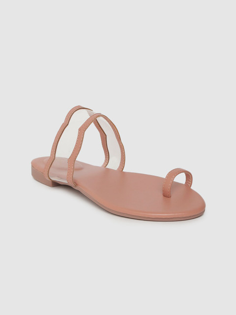 

DressBerry Women Nude-Coloured Solid One Toe Flats