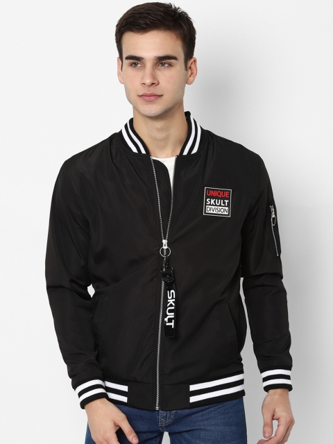 

SKULT by Shahid Kapoor Men Black Solid Bomber