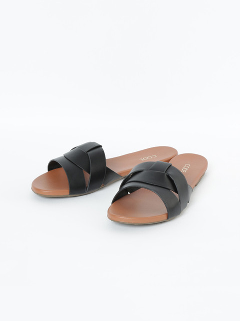 

CODE by Lifestyle Women Black Solid Open Toe Flats