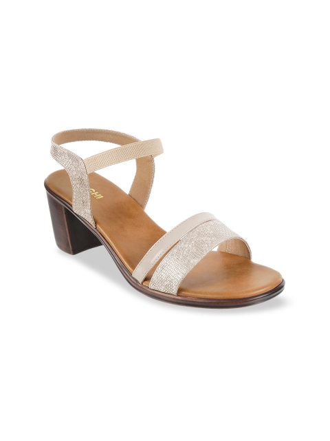

Mochi Women Beige Snakeskin Textured Sandals