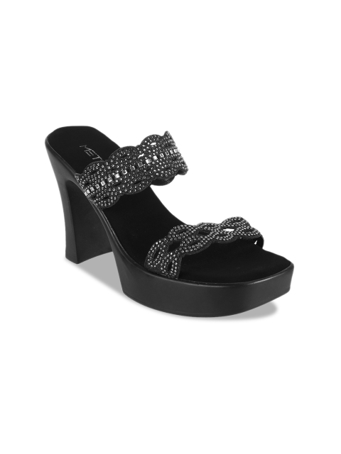 

Metro Women Black Embellished Heels
