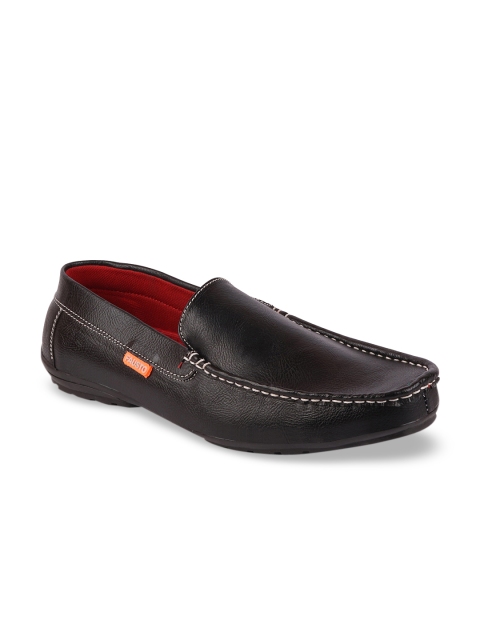

FAUSTO Men Black Solid Loafers