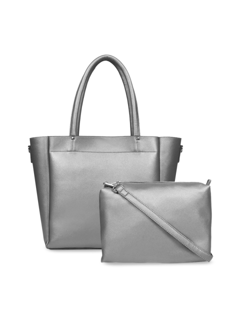 

Toteteca Silver-Toned Solid Shoulder Bag