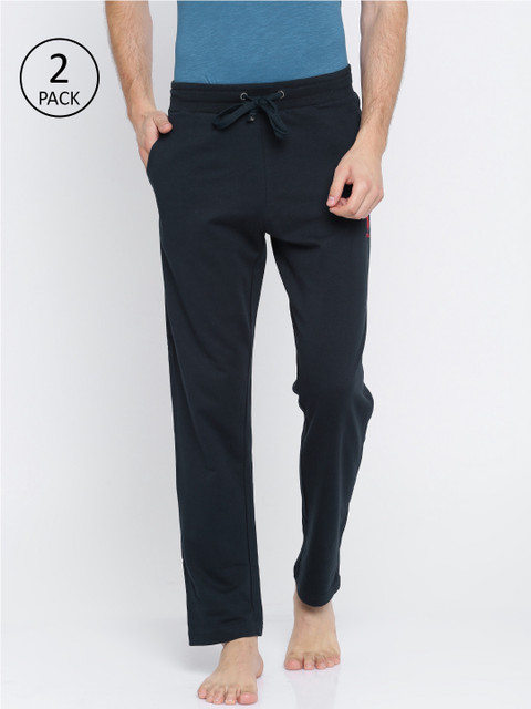 

U.S. Polo Assn. Men Navy Blue Pack of 2 Solid Lounge Pants