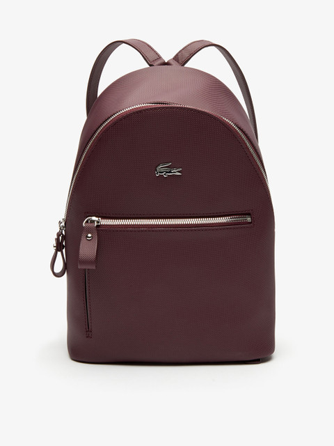 

Lacoste Women Burgundy Classic Coated Piqu Canvas Backpack
