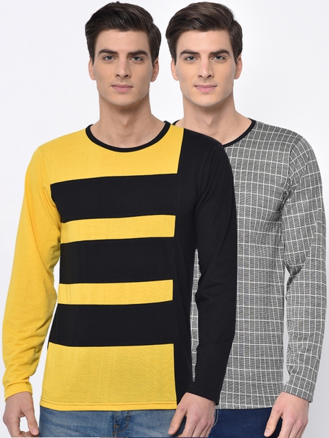 

VIMAL JONNEY Men Pack Of 2 Round Neck T-shirt, Multi