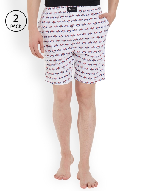 

FCUK Underwear Men Off-White Solid Regular Fit Regular Shorts
