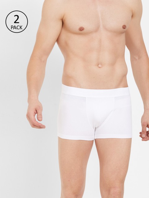

FCUK Underwear Men Pack Of 2 White Solid Trunks