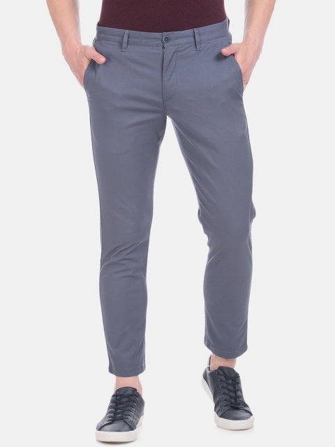 

U.S. Polo Assn. Men Blue Solid Regular Trousers