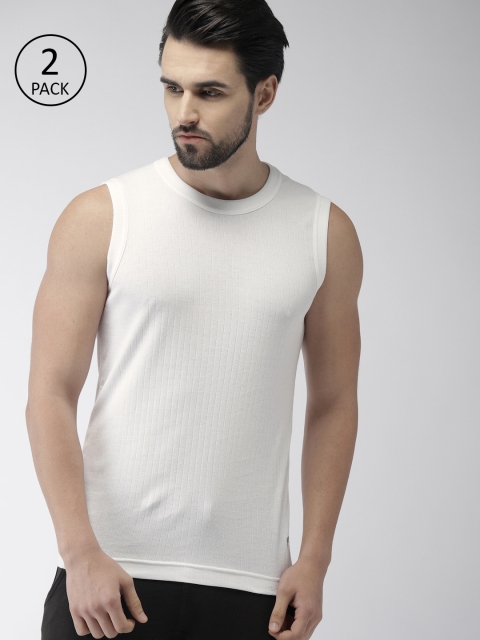 

Levis Men Pack of 2 White Solid Innerwear Vests 9270957-2