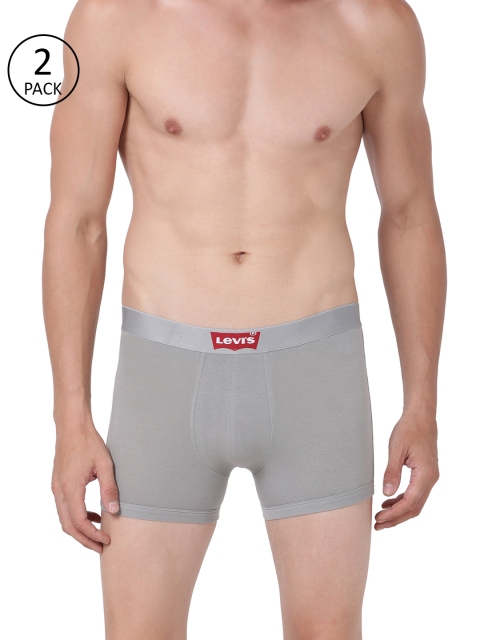 

Levis Men Pack of 2 Grey Solid Trunks 9261177-2